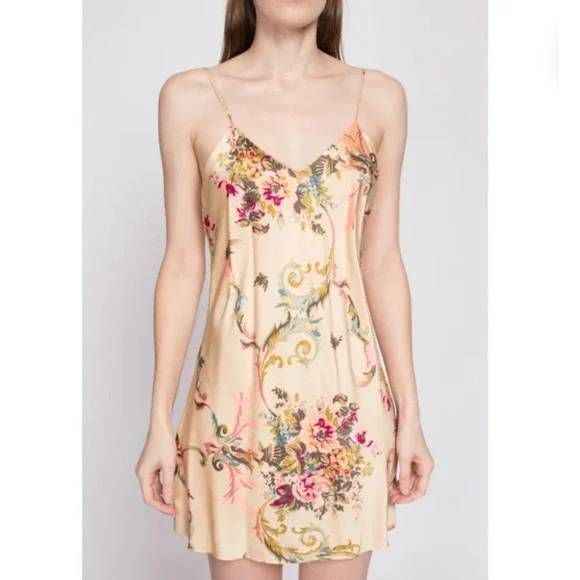 Vintage Victoria's Secret Gold Label Floral Silk Slip Dress - Picture 7 of 7